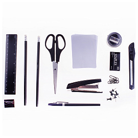 Настольный органайзер OfficeSpace "Офисный", 13 предметов, вращающийся, черный фото Настольный органайзер OfficeSpace "Офисный", 13 предметов, вращающийся, черный