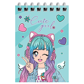 Блокнот А7 40л. на гребне BG "МИКС для девочек фото Блокнот А7 40л. на гребне BG "МИКС для девочек