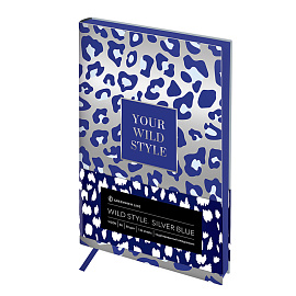 Ежедневник недатированный, В6, 136л., кожзам, Greenwich Line "Vision. Wild style. Silver blue", тон. блок, цв. срез