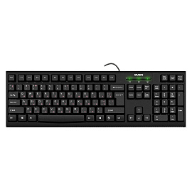 Клавиатура проводная SVEN KB-S300, USB, 104 клавиши, чёрная, SV-015756