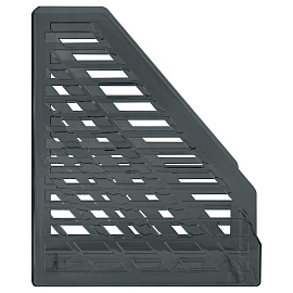 Лоток для бумаг вертикальный СТАММ "XXL", тонированный черный, ширина 160мм фото Лоток для бумаг вертикальный СТАММ "XXL", тонированный черный, ширина 160мм