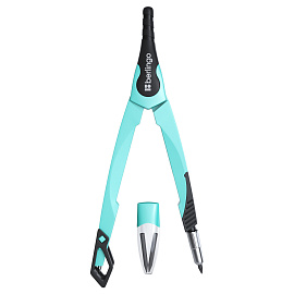 Готовальня Berlingo "Instinct", 2 предмета, циркуль 135мм, мятный, пластиковый футляр фото Готовальня Berlingo "Instinct", 2 предмета, циркуль 135мм, мятный, пластиковый футляр