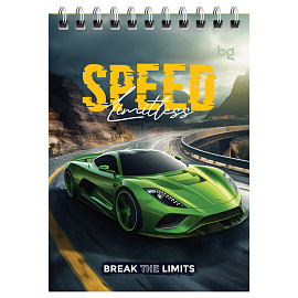 Блокнот А6 40л. на гребне BG "Supercar