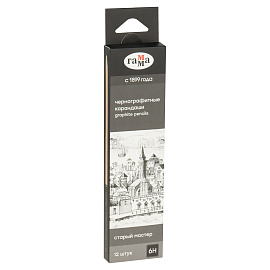 Карандаш ч/г Гамма "Старый мастер", 6H, кедр, заточен. фото Карандаш ч/г Гамма "Старый мастер", 6H, кедр, заточен.