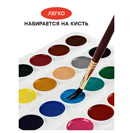Краски акварельные медовые Гамма Мультики 24 цвета фото Краски акварельные медовые Гамма Мультики 24 цвета