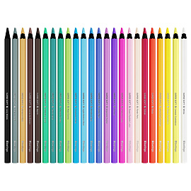 Карандаши цветные Berlingo "SuperSoft. Blackwood", 24цв., черное дерево, заточен., картон, европодве