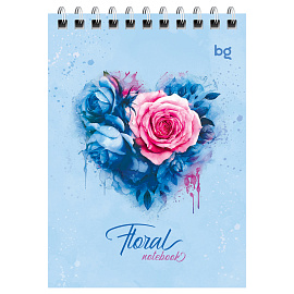Блокнот А6 40л. на гребне BG "Floral notebook