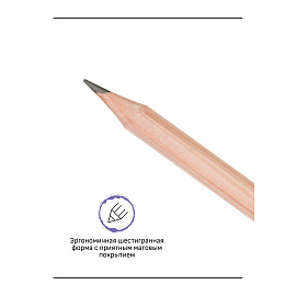 Карандаш ч/г Гамма "Старый мастер", B, кедр, заточен.