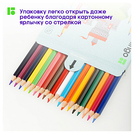 Карандаши цветные Berlingo "SuperSoft. Замки", 24цв., заточен., картон, европодвес фото Карандаши цветные Berlingo "SuperSoft. Замки", 24цв., заточен., картон, европодвес