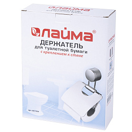 Держатель для туалетной бумаги LAIMA, хромированная сталь, крепление к стене, 607434