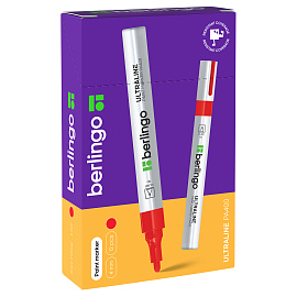 Маркер-краска Berlingo "Uniline PA400" красная, 2-4мм, нитро-основа фото Маркер-краска Berlingo "Uniline PA400" красная, 2-4мм, нитро-основа