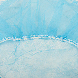 Шапочка-берет голубая, КОМПЛЕКТ 100 шт., спанбонд 14 г/м2, KLEVER фото Шапочка-берет голубая, КОМПЛЕКТ 100 шт., спанбонд 14 г/м2, KLEVER