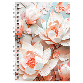 Записная книжка А6 80л., на гребне BG "Paper art