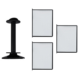 Демосистема настольная OfficeSpace с 30 черными панелями, вращающаяся фото Демосистема настольная OfficeSpace с 30 черными панелями, вращающаяся