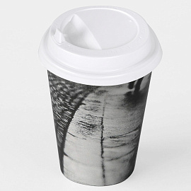 Крышка для стакана Сканди Пакк 80 мм пластиковая белая с клапаном 1000 штук в упаковке