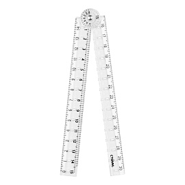 Линейка раскладная 15-30см СТАММ, пластиковая, прозрачная, европодвес