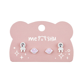 Серьги MESHU "Space", бижутерия, 2 пары, европодвес