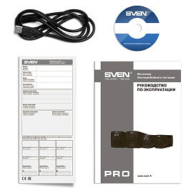 Источник бесперебойного питания SVEN Pro 650, 650VA (390W), 2 евророзетки, 2 розетки RJ45, SV-013844 фото Источник бесперебойного питания SVEN Pro 650, 650VA (390W), 2 евророзетки, 2 розетки RJ45, SV-013844