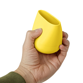 Стаканчик для рисования Мульти-Пульти силиконовый желтый, 290мл, европодвес