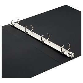 Папка на 4 кольцах OfficeSpace "Вита" А4, 25мм, 500мкм, пластик, черная фото Папка на 4 кольцах OfficeSpace "Вита" А4, 25мм, 500мкм, пластик, черная