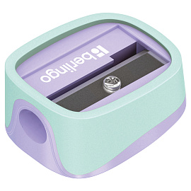 Точилка пластиковая Berlingo "Haze" 1 отверстие, ассорти, туба