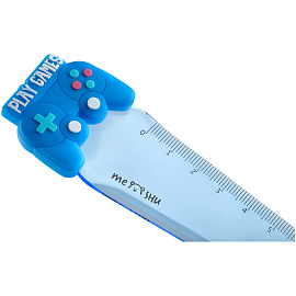 Линейка с топпером 12см MESHU "Play Game", пластиковая, европодвес фото Линейка с топпером 12см MESHU "Play Game", пластиковая, европодвес