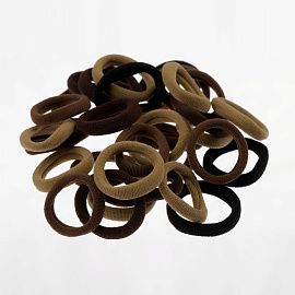 Резинки для волос MESHU, темные ассорти, 40шт., диаметр 2,5см, европодвес