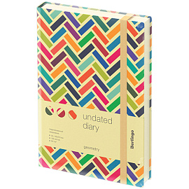 Ежедневник недатированный, А5, 136л., кожзам, Berlingo "Geometry", с рисунком фото Ежедневник недатированный, А5, 136л., кожзам, Berlingo "Geometry", с рисунком