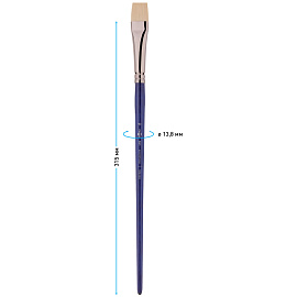 Кисть художественная синтетика упругая Гамма "Манеж", плоская №10, длинная ручка фото Кисть художественная синтетика упругая Гамма "Манеж", плоская №10, длинная ручка