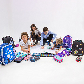 Пенал мягкий BRAUBERG, 3 отделения, нейлон, 21х7х7 см, "Puppies", 270839