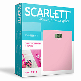 Весы напольные Scarlett SC-BS33E041 розовые (1120577)
