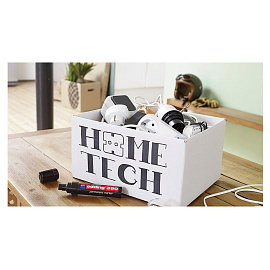 Маркер перманентный Edding E-390/3 синий (толщина линии 4-12 мм) скошенный наконечник