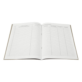 Домовая книга А4, 16л., картон хром-эрзац, на скобе, блок офсетный