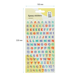 Наклейки гелевые MESHU "Alphabet", 10*22см, 122 наклейки, инд. уп., европодвес фото Наклейки гелевые MESHU "Alphabet", 10*22см, 122 наклейки, инд. уп., европодвес