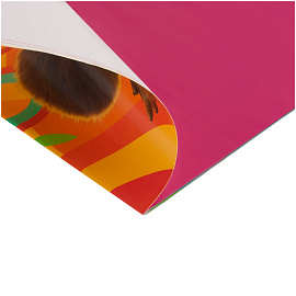 Цветная бумага мелованная А4, Мульти-Пульти, 24л., 24цв., на скобе, "Чебурашка