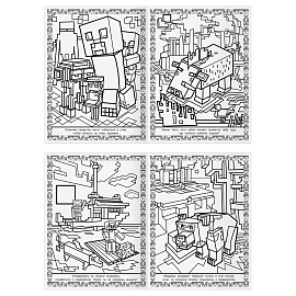 Суперраскраска А4, 40 стр., ТРИ СОВЫ "В стиле Minecraft