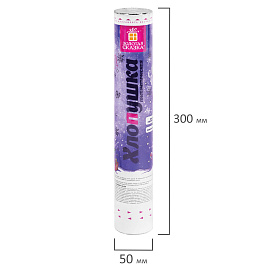 Хлопушка пневматическая 30 см "Снежинки", фольга, серебро, ЗОЛОТАЯ СКАЗКА, 592460 фото Хлопушка пневматическая 30 см "Снежинки", фольга, серебро, ЗОЛОТАЯ СКАЗКА, 592460