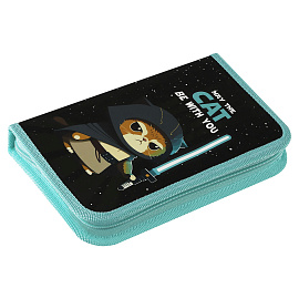 Пенал 1 отделение, 190*115 ArtSpace "Fighter", ламинированный картон, софт-тач