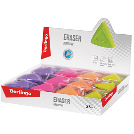Ластик Berlingo "Arrow", треугольный, термопластичная резина, 40*35*10мм фото Ластик Berlingo "Arrow", треугольный, термопластичная резина, 40*35*10мм