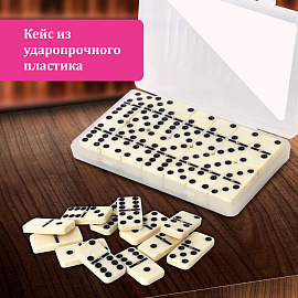 Игра настольная "ДОМИНО", пластиковый кейс, 17х10 см, ЗОЛОТАЯ СКАЗКА, 662296 фото Игра настольная "ДОМИНО", пластиковый кейс, 17х10 см, ЗОЛОТАЯ СКАЗКА, 662296