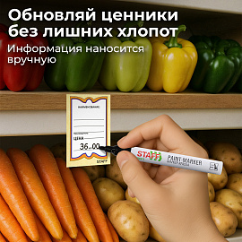 Ценники картонные "Бабочка 10", 36х56 мм, комплект 500 шт., STAFF, 128678