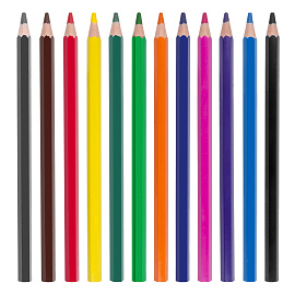 Карандаши цветные утолщенные ПИФАГОР "Зебра", 12 цветов, шестигранные, грифель 5 мм, 181698