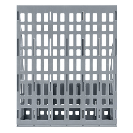 Лоток для бумаг вертикальный СТАММ, сборный, 2 отделения, серый фото Лоток для бумаг вертикальный СТАММ, сборный, 2 отделения, серый