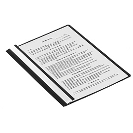 Скоросшиватель пластиковый STAFF, А4, 100/120 мкм, черный, 229239 фото Скоросшиватель пластиковый STAFF, А4, 100/120 мкм, черный, 229239