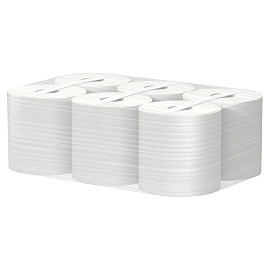 Полотенца бумажные рулонные Veiro Professional Basic M2 1-слойные серые 6 рулонов по 300 метров (KP105)