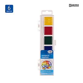 Краски акварельные Гамма Классическая медовые 6 цветов