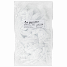 Шапочка одноразовая Шарлотта, белая,100 шт/уп,Л фото Шапочка одноразовая Шарлотта, белая,100 шт/уп,Л