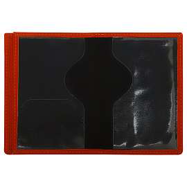 Обложка для автодокументов + паспорт OfficeSpace "AutoFiles", экокожа, красная