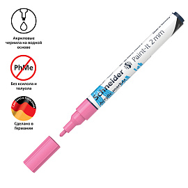 Маркер акриловый Schneider "Paint-It 310" 2мм, пулевидный, пастельный розовый