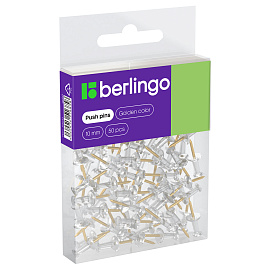 Кнопки силовые Berlingo, 50шт., ПВХ упак., европодвес, золото
